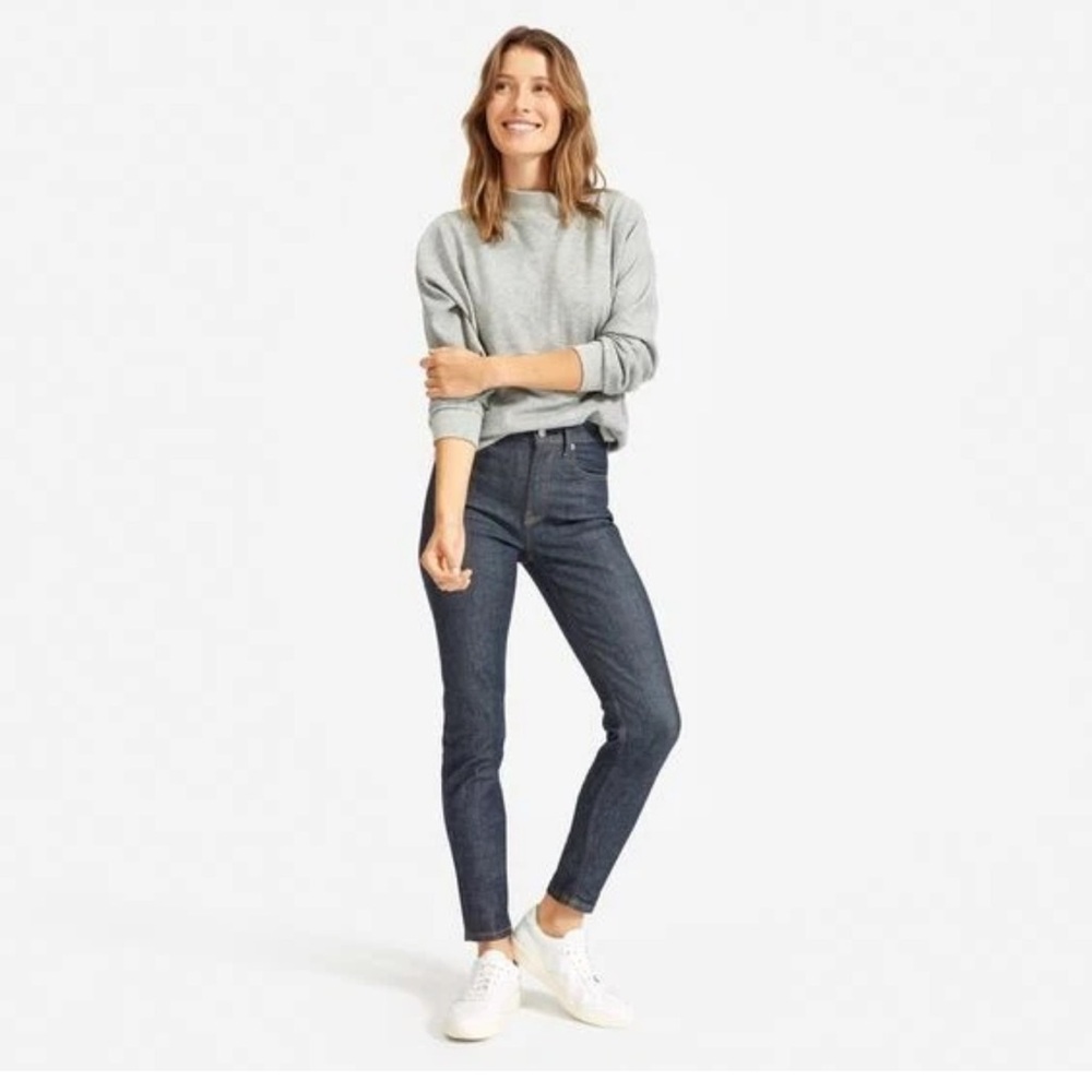 EVERLANE The Original Cheeky Jean Dark Wash High Rise Ankle Size 31